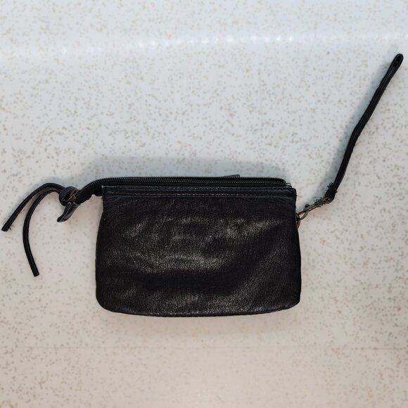 *Free With Purchase* Small Black PU Wristlet with Pockets - Picture 3 of 3